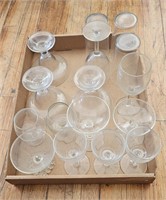 Flat of wine glasses