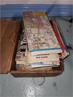 Box lot of misc maps