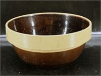 Antique Large Stoneware Crock Mixing Bowl