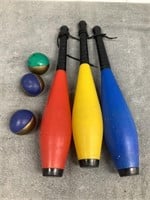 Juggling Clubs and Balls