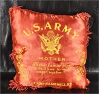 Ww2 U. S. Army Mother Silk Pillow