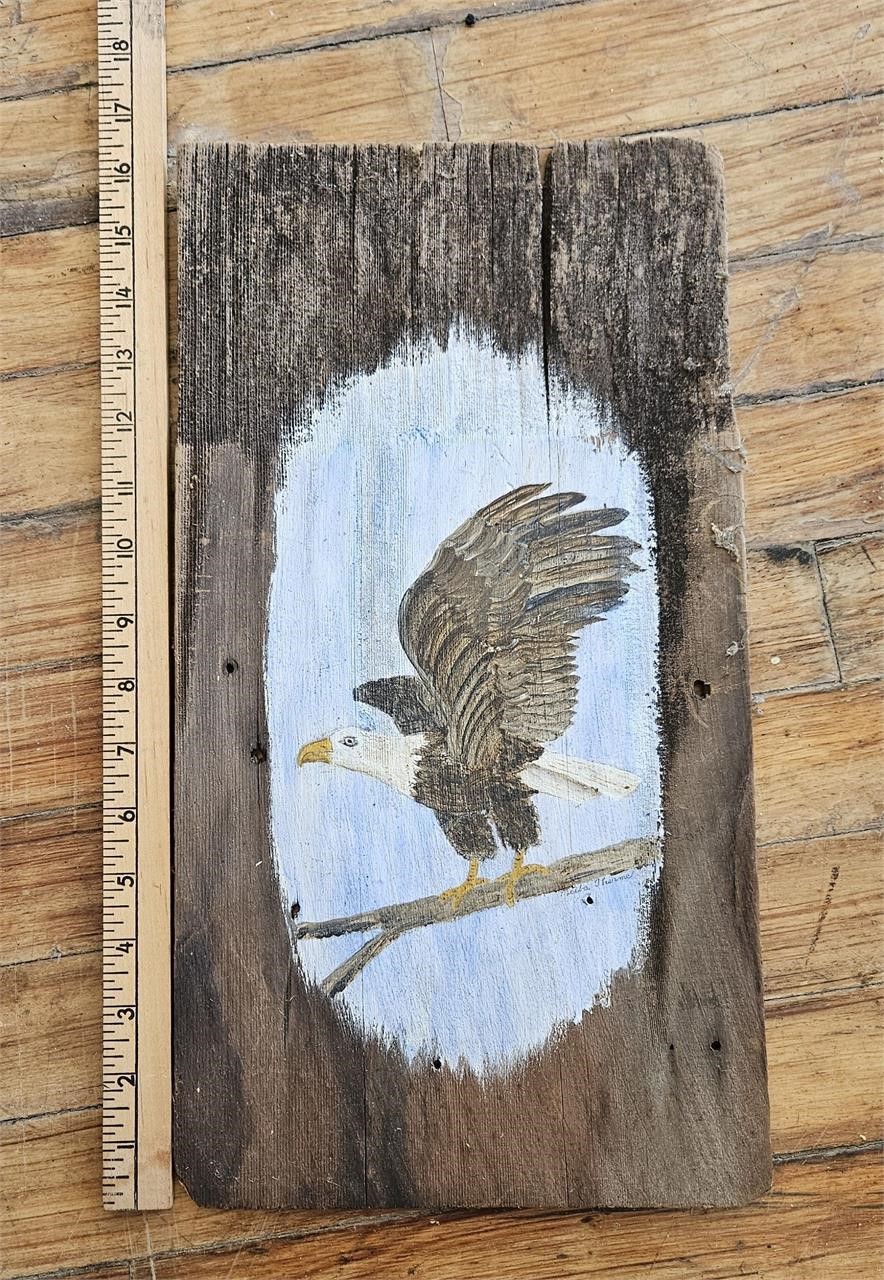 Barn Wood Eagle Painting