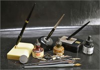 Fountain Desk Sets And Dip Pens