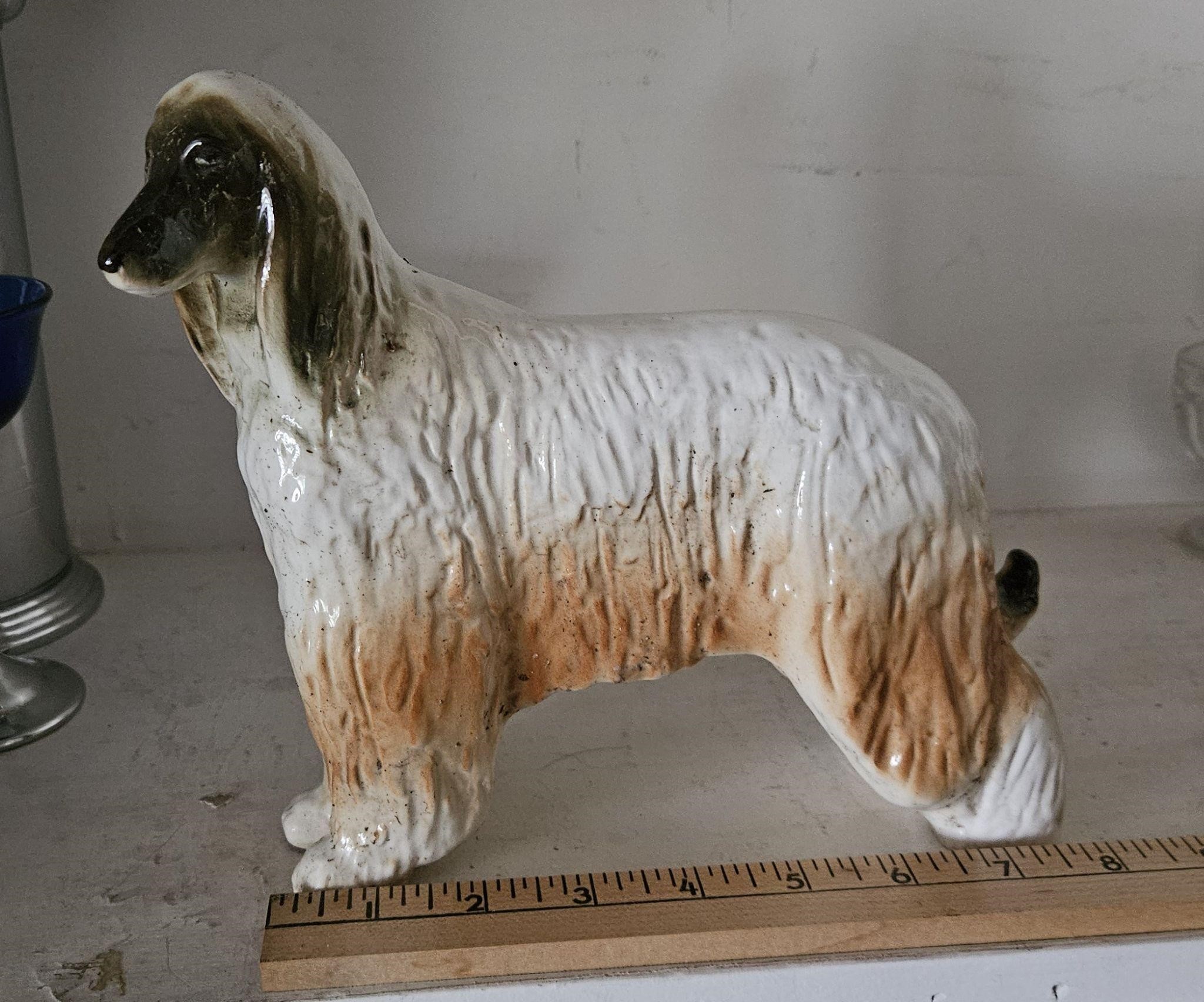 Soviet Porcelain Afghan Hound Dog Figure