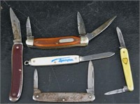 Group Of Five Vintage Pocket Knives