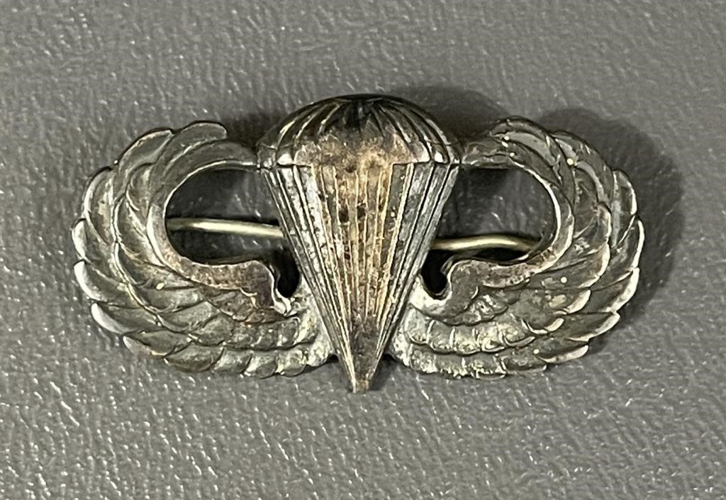 Sterling WWII US Army Paratrooper Jump Wings