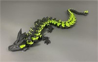 3-D Printed Black & Green Long Tailed Dragon