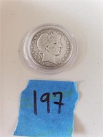 1907 D barber Dollar