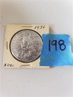 1936 Canadian Half Dollar 80% Silver
