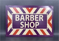 Metal Barber Shop Sign 18"x12”
