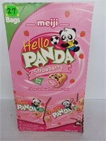 Meiji hello panda strawberry filled cookies 27-