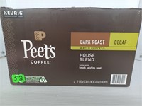 Peet's decaf coffee dark roast house blend 52