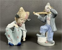 Two Porcelain Clown Figurines