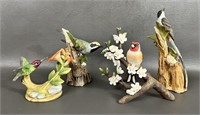 Four Assorted Porcelain Bird Figurines