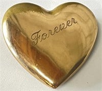 Vintage Brass Heart