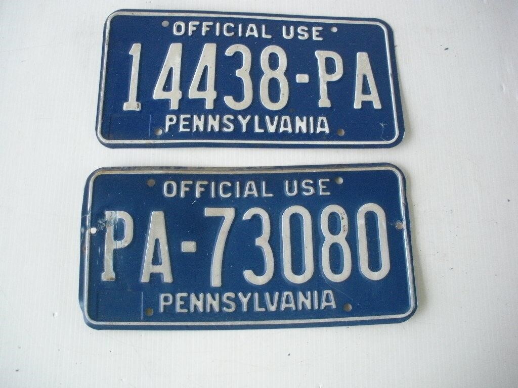 Official Use License Plates