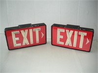 (2) Double Sided Self Luminating EXIT Signs