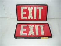 (2) Self Luminating EXIT Signs  16x9 inches