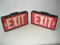 (2) Double Sided Self Luminating EXIT Signs