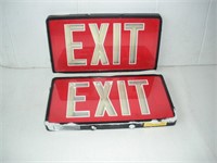 (2) Self Luminating EXIT Signs  16x9 inches