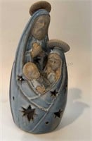 Glazed Ceramic Nativity Mary Joseph Baby Jesus