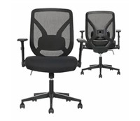 True Innovations Black Mesh Chair With Flip Back