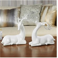 Decorative Holiday Deer - Set Of 2