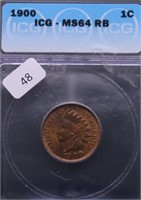1900 ICG MS64 RB INDIAN HEAD CENT