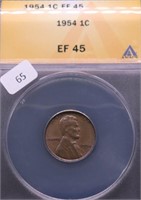1954 ANAX XF45 LINCOLN CENT
