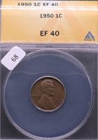 1950 ANAX XF 40 LINCOLN CENT