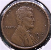 1912 S LINCOLN CENT XF PQ