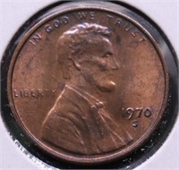 1970 S SM DATE CHOICE BU LINCOLN CENT