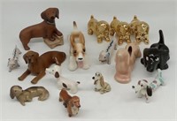 (M) Dachshund ceramic figures including The