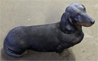 (M) Sandicast dachshund figure. 16" long.