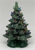 (O) Vintage Ceramic Christmas tree with base.