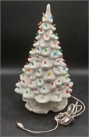 (O) Vintage White ceramic Christmas tree  with