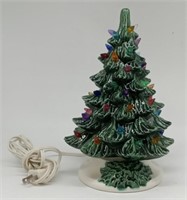 (O) Vintage Ceramic Christmas tree with base.