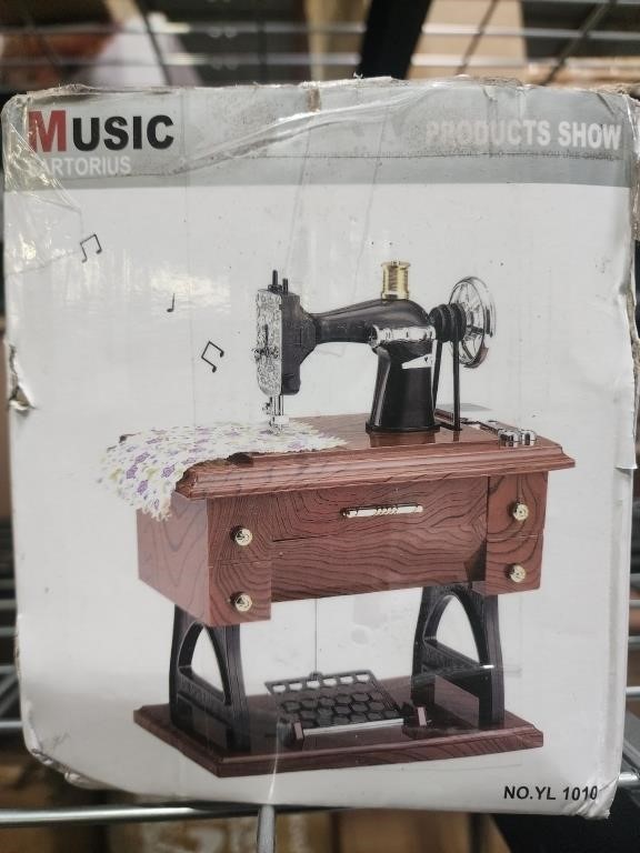 vismiles Vintage Music Box Mini Sewing Machine