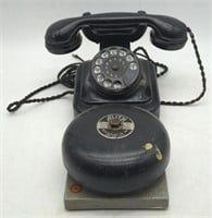 (O) Vtg German Siemens Rotary Cradle Desk Phone &