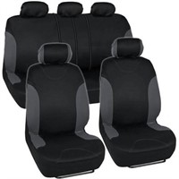 BDK UltraSleek Gray Seat Covers for Cars Full Set