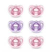 Nuk Comfy Pacifiers, 6-18 Months, 6 Pack, Pink -