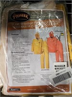 Pioneer flame resistant pvc 3 pcs rain suit