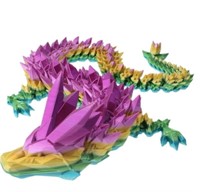 3D Printed Beautiful Flexible Crystal Dragon