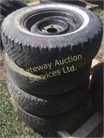 4 assorted tires with rims