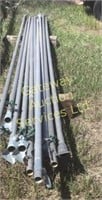 Ten  2 inch pipe with sprinkler head