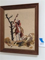 Cloth Indian Picture - 19.5" x 23.5"