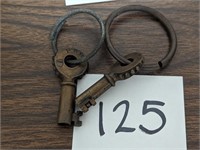 Pair of PRR Railroad Lock Keys