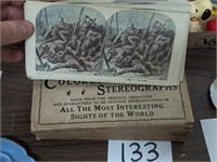 Lot of Vintage Colored Stereographs