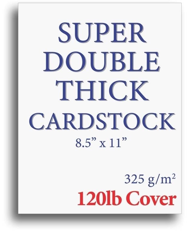 SUPER Thick 120lb Cover Cardstock Paper - Plain