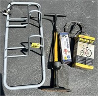 Mixed Bike Lot Accessories with Pumps, Rack &